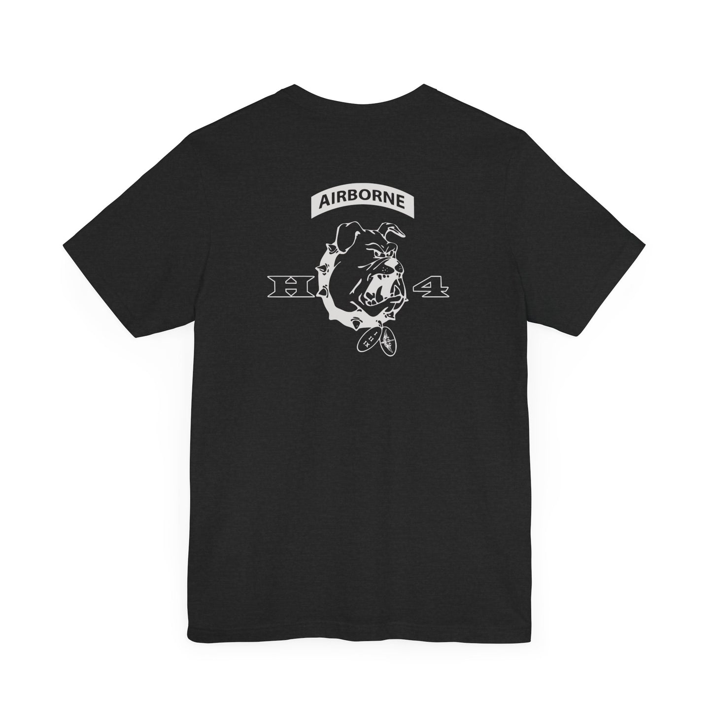 H/4 Bulldogs white logo on Front/Back Unisex Jersey Short Sleeve Tee