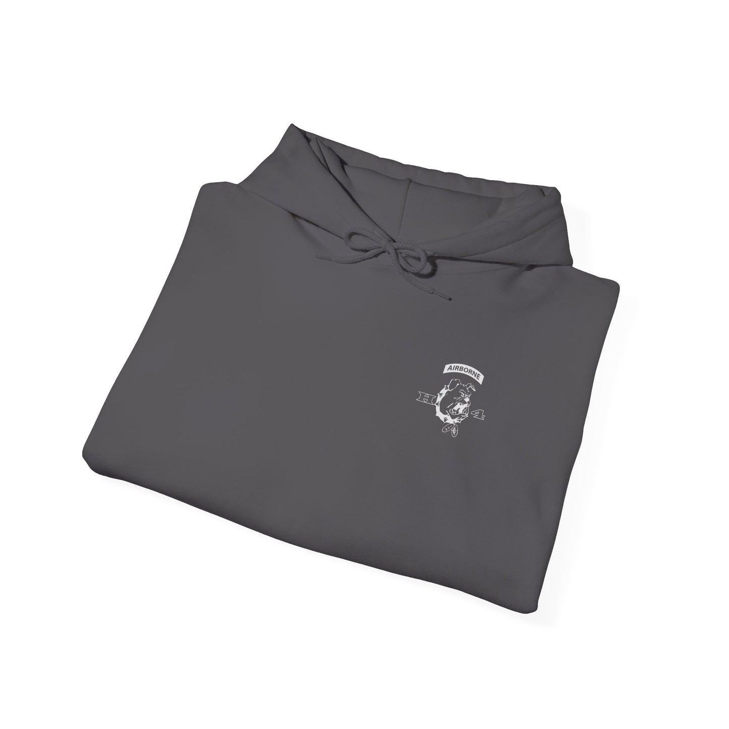 H/4  Bulldog Logo front and back  Unisex Heavy Blend™ Hooded Sweatshirt