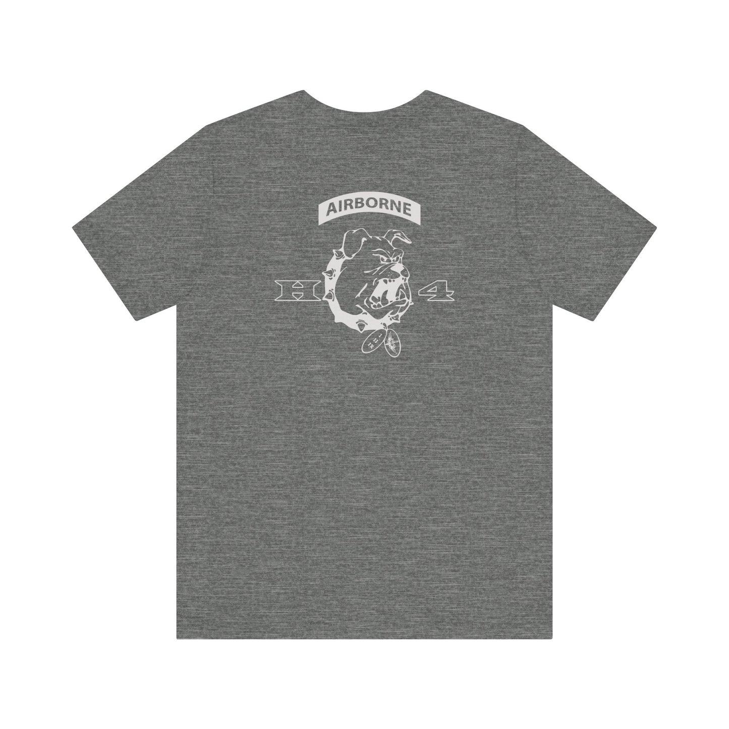 H/4 Bulldogs white logo on Front/Back Unisex Jersey Short Sleeve Tee