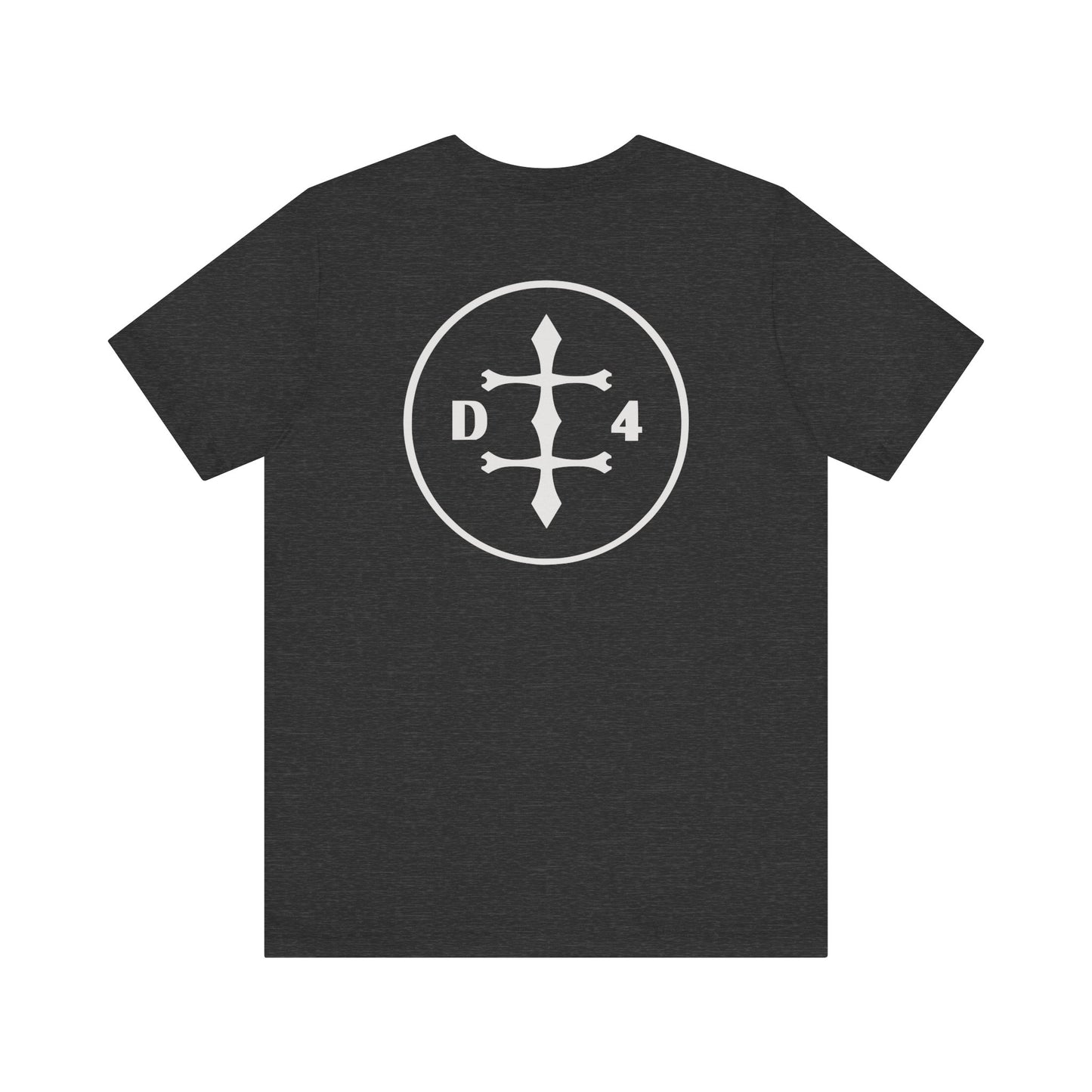 D/4 silver logo on Front/Back Unisex Jersey Short Sleeve Tee