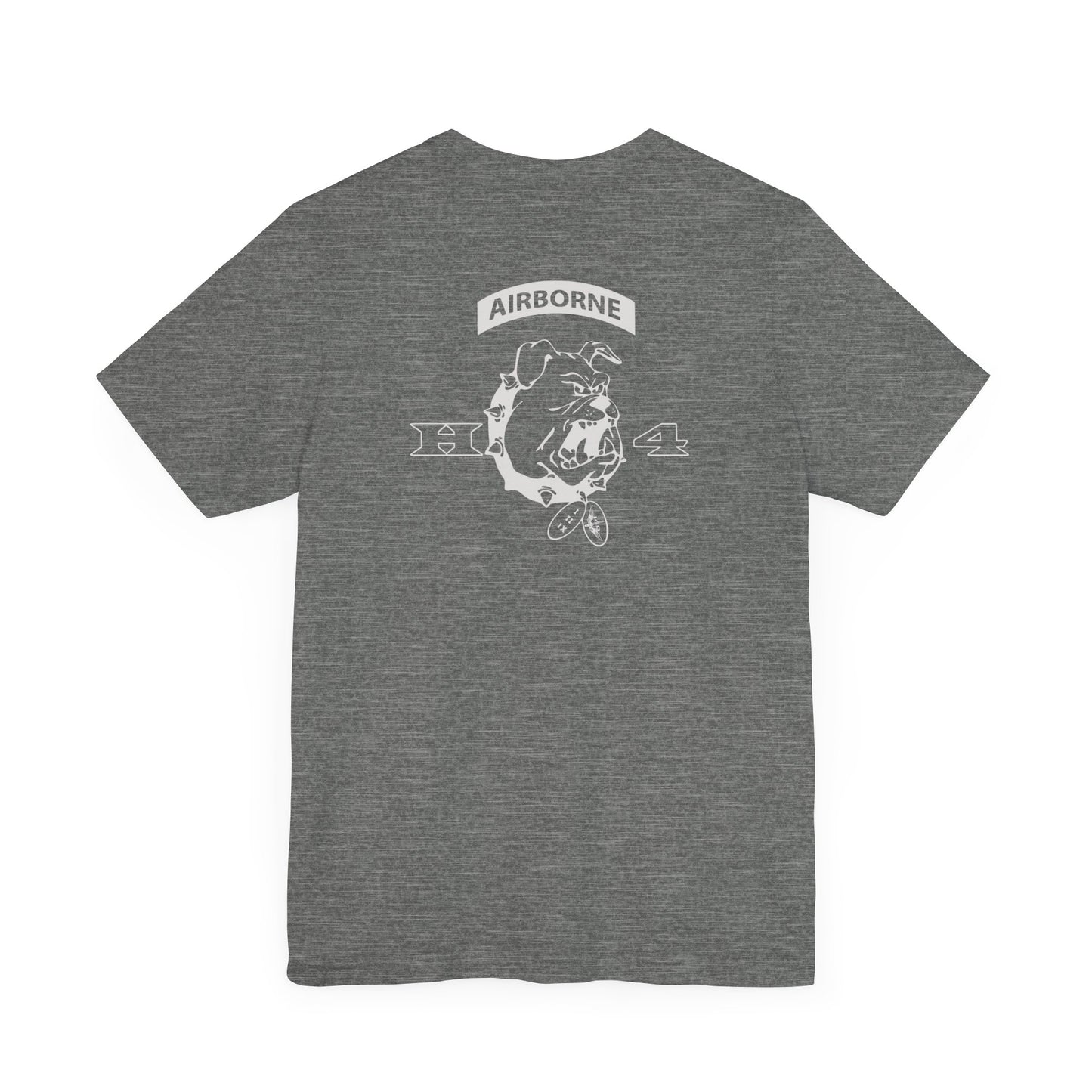 H/4 Bulldogs white logo on Front/Back Unisex Jersey Short Sleeve Tee