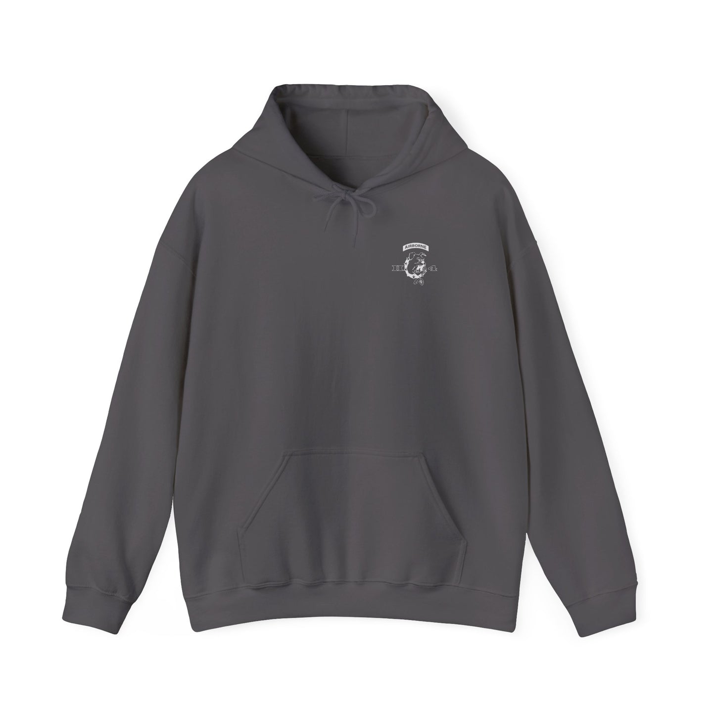 H/4  Bulldog Logo front and back  Unisex Heavy Blend™ Hooded Sweatshirt