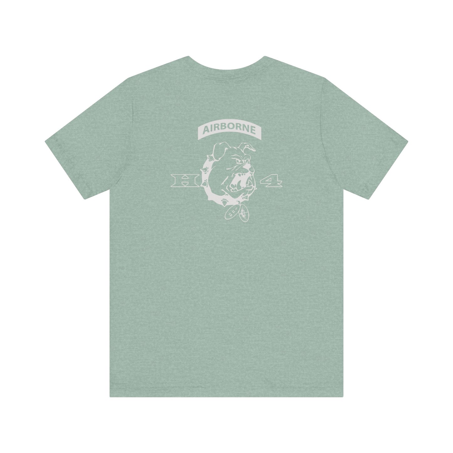 H/4 Bulldogs white logo on Front/Back Unisex Jersey Short Sleeve Tee