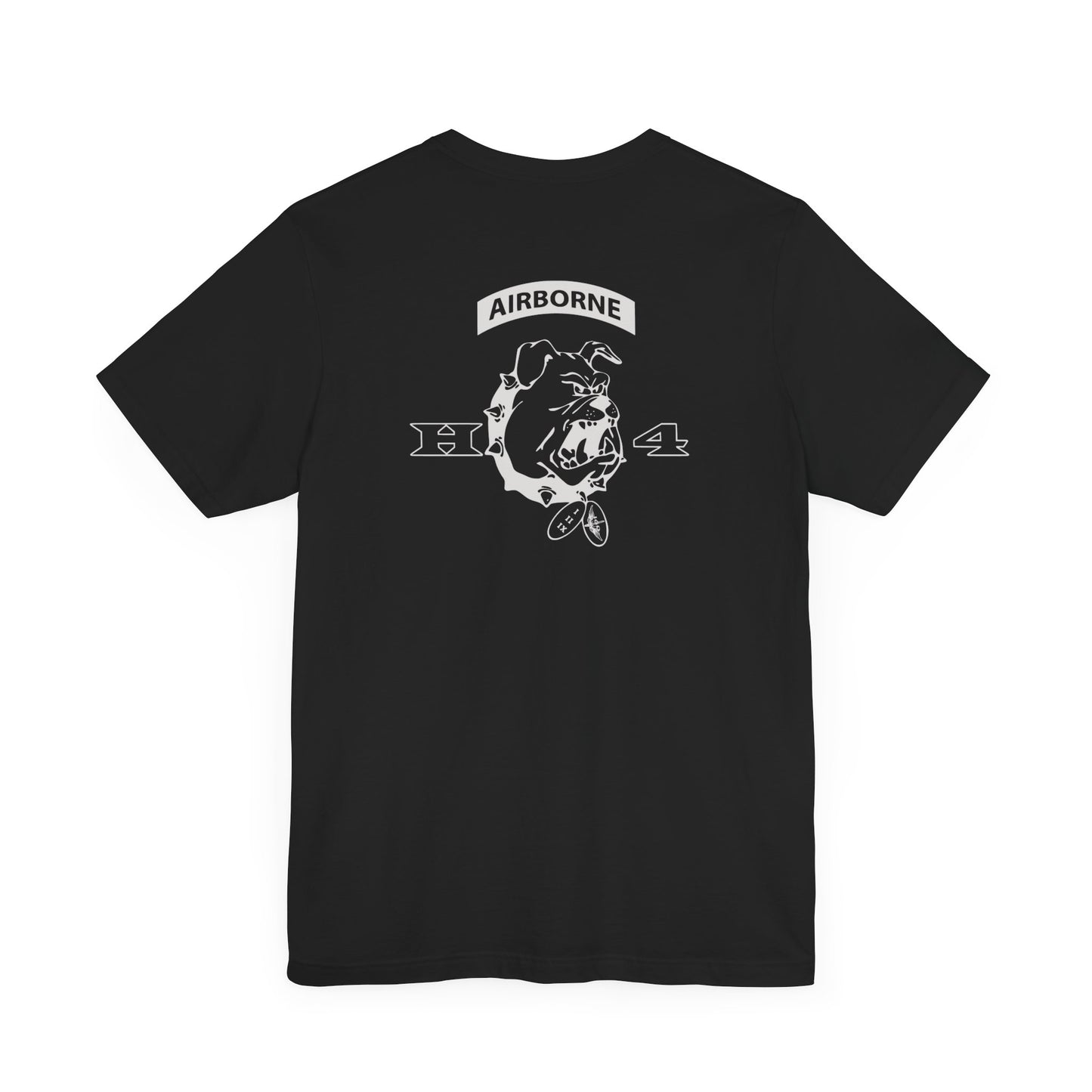 H/4 Bulldogs white logo on Front/Back Unisex Jersey Short Sleeve Tee
