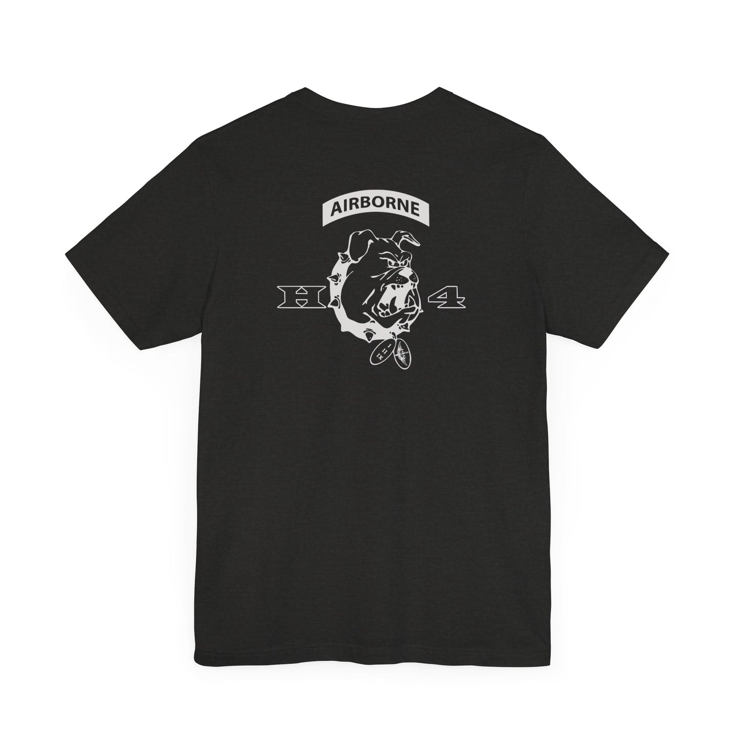 H/4 Bulldogs white logo on Front/Back Unisex Jersey Short Sleeve Tee