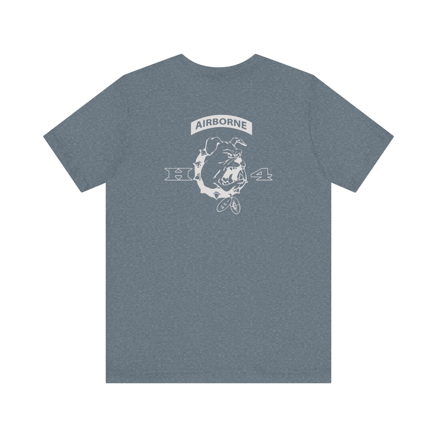 H/4 Bulldogs white logo on Front/Back Unisex Jersey Short Sleeve Tee