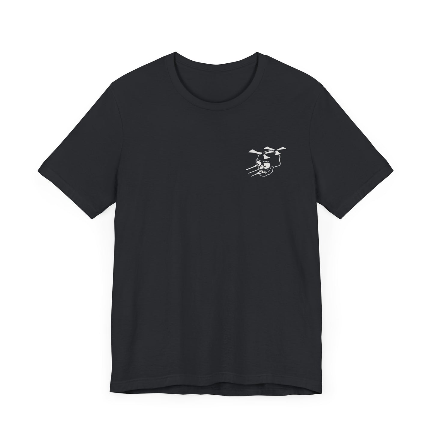 Guns A Go=Go silver logo on Front/Back Unisex Jersey Short Sleeve Tee