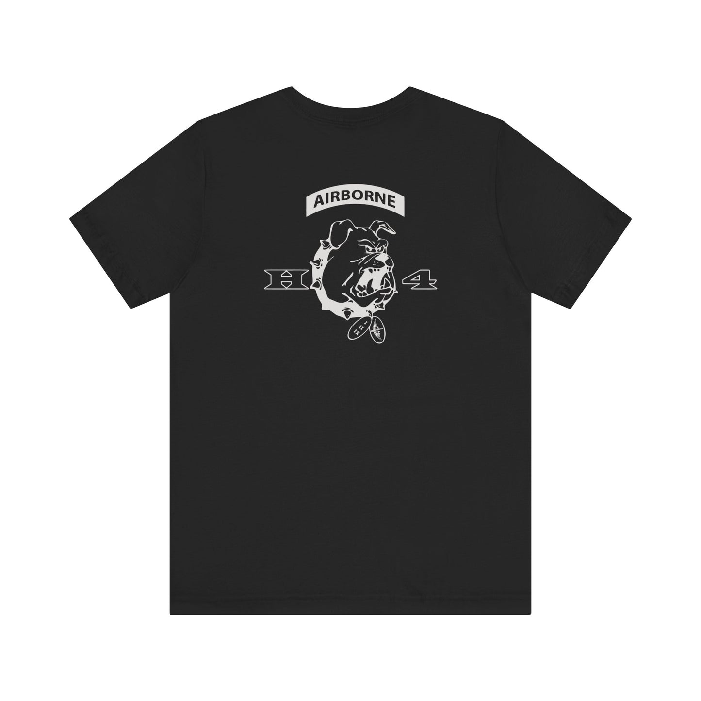 H/4 Bulldogs white logo on Front/Back Unisex Jersey Short Sleeve Tee