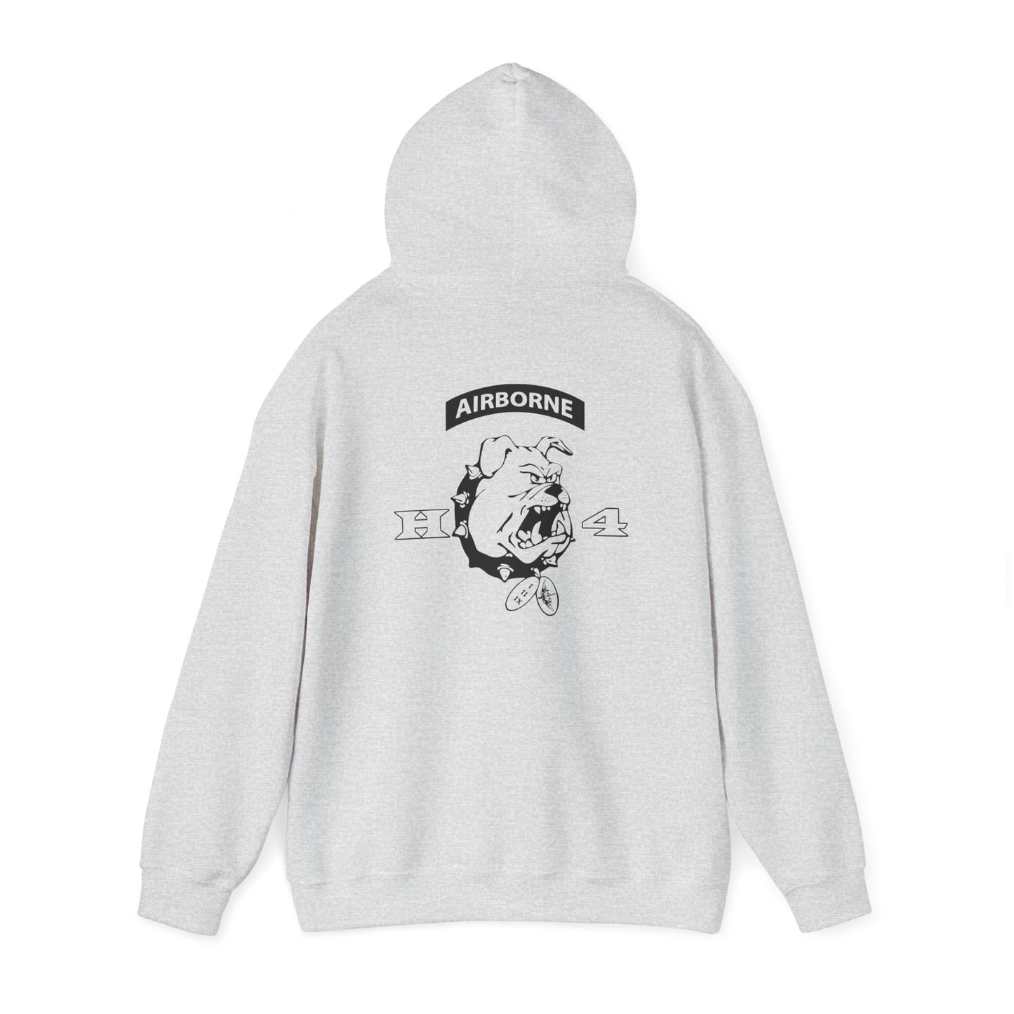 H/4  Bulldog Logo front and back  Unisex Heavy Blend™ Hooded Sweatshirt