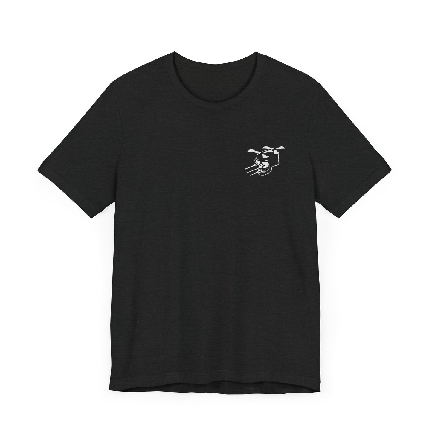 Guns A Go=Go silver logo on Front/Back Unisex Jersey Short Sleeve Tee