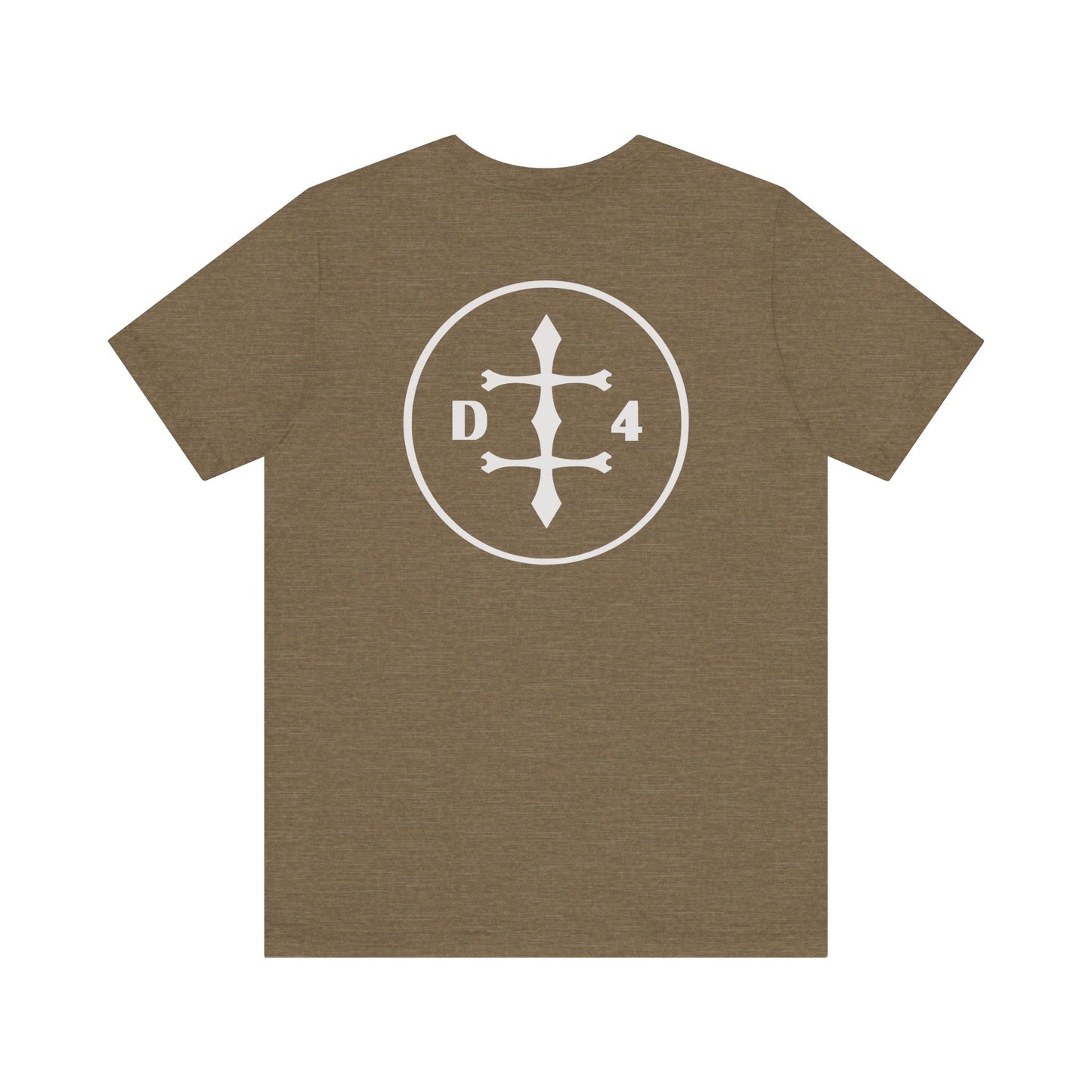 D/4 silver logo on Front/Back Unisex Jersey Short Sleeve Tee
