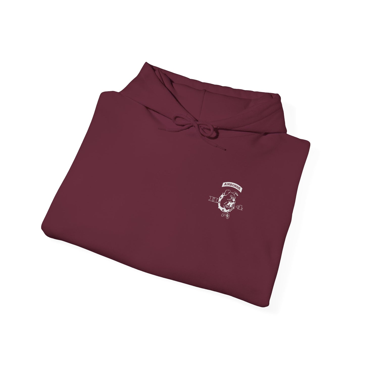 H/4  Bulldog Logo front and back  Unisex Heavy Blend™ Hooded Sweatshirt