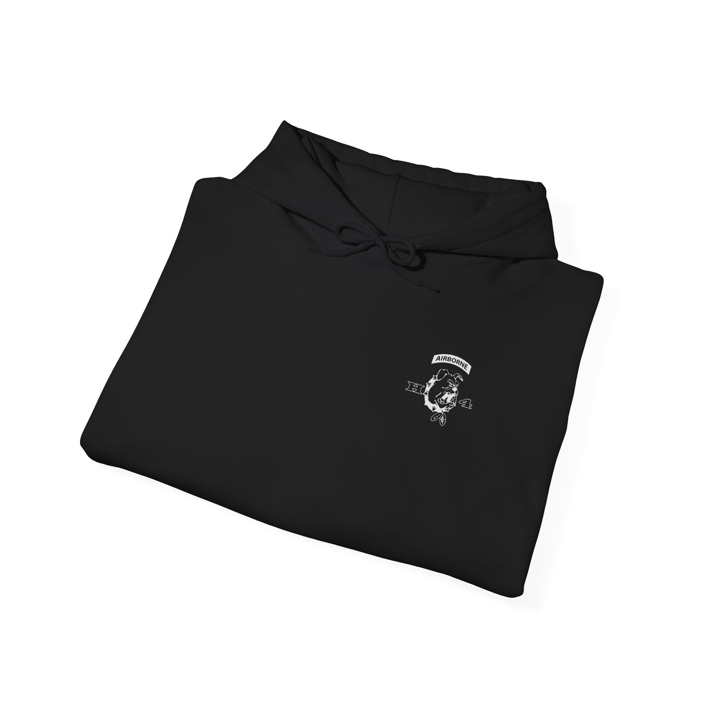 H/4  Bulldog Logo front and back  Unisex Heavy Blend™ Hooded Sweatshirt