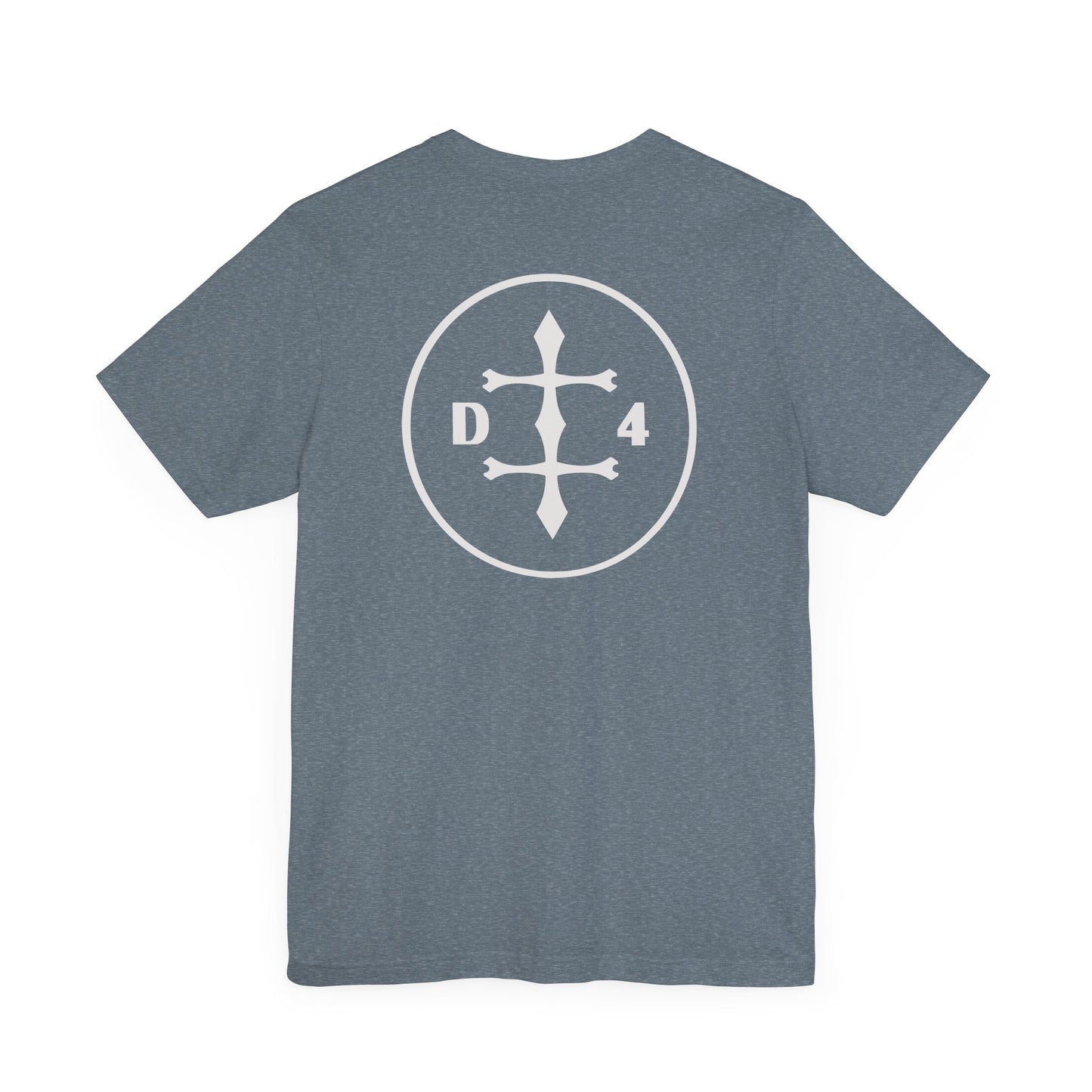 D/4 silver logo on Front/Back Unisex Jersey Short Sleeve Tee