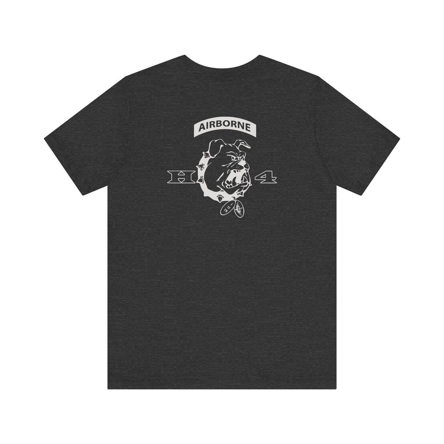 H/4 Bulldogs white logo on Front/Back Unisex Jersey Short Sleeve Tee