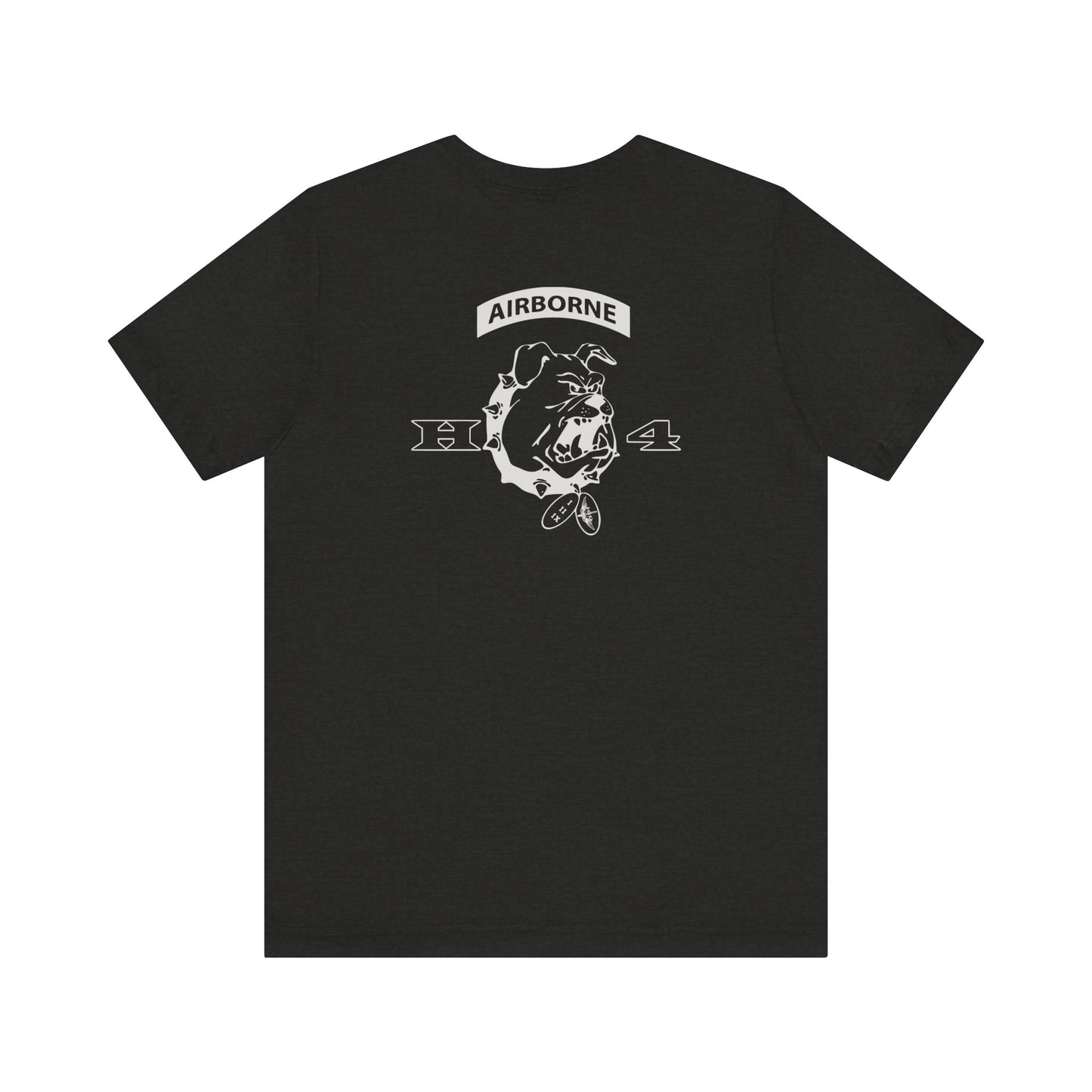 H/4 Bulldogs white logo on Front/Back Unisex Jersey Short Sleeve Tee