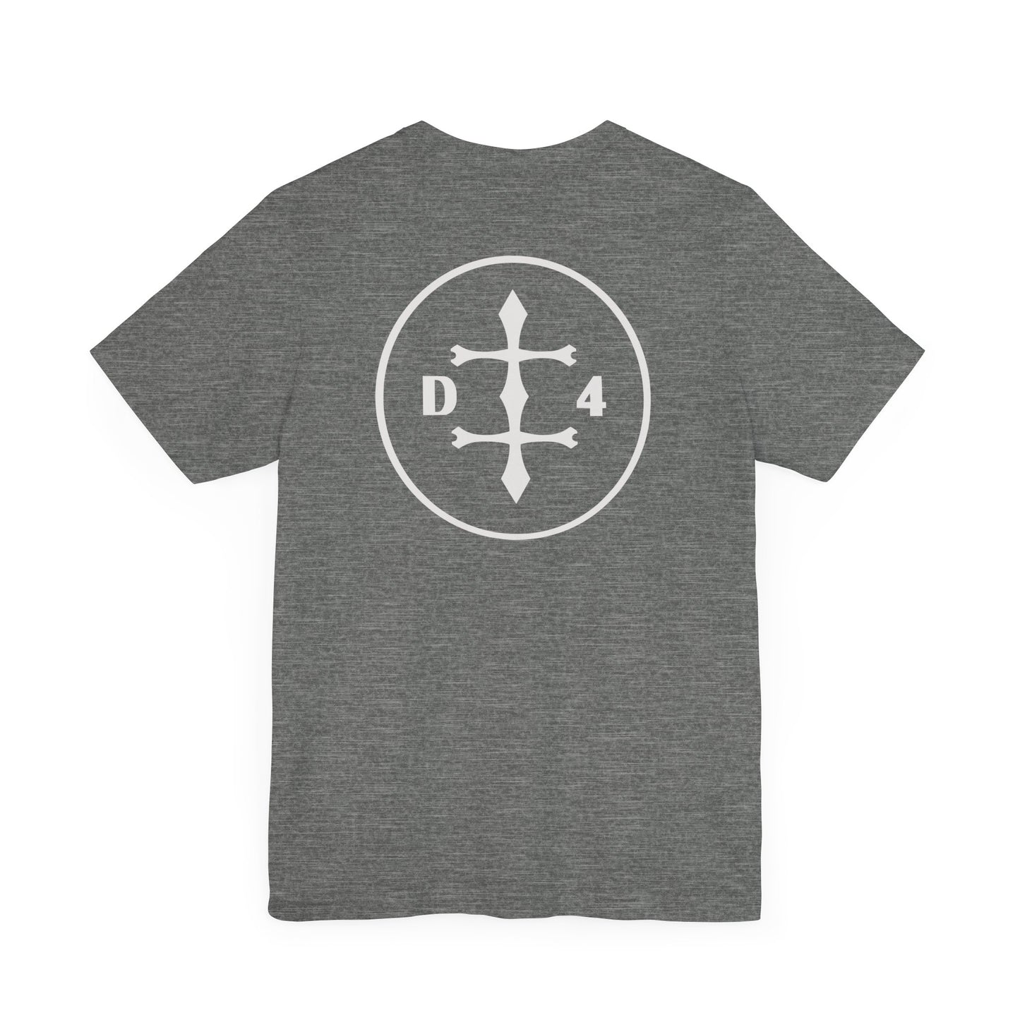 D/4 silver logo on Front/Back Unisex Jersey Short Sleeve Tee