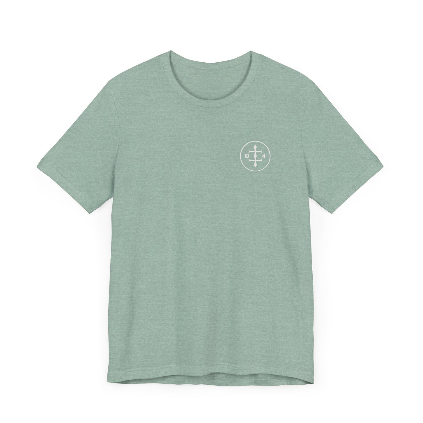 D/4 silver logo on Front/Back Unisex Jersey Short Sleeve Tee