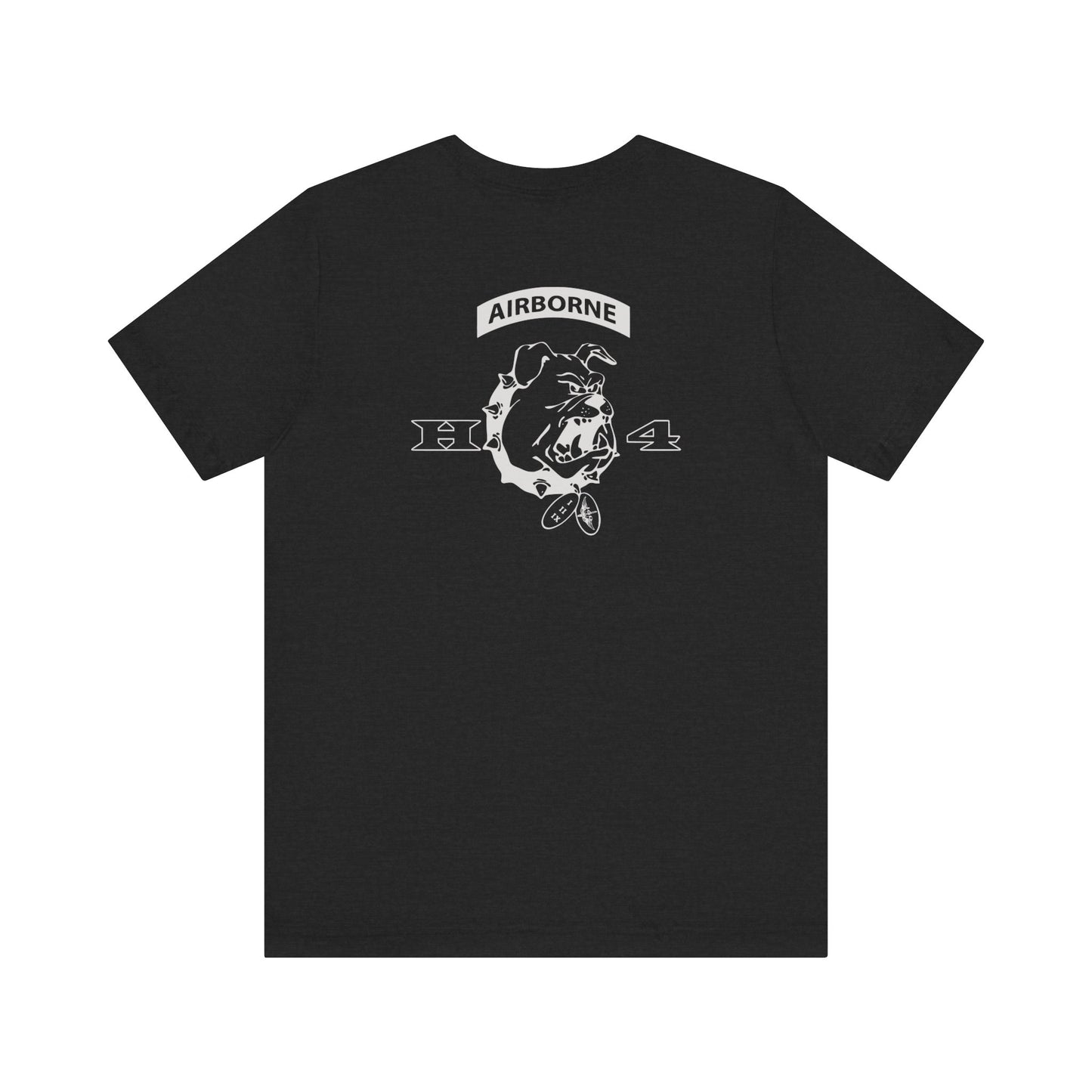 H/4 Bulldogs white logo on Front/Back Unisex Jersey Short Sleeve Tee