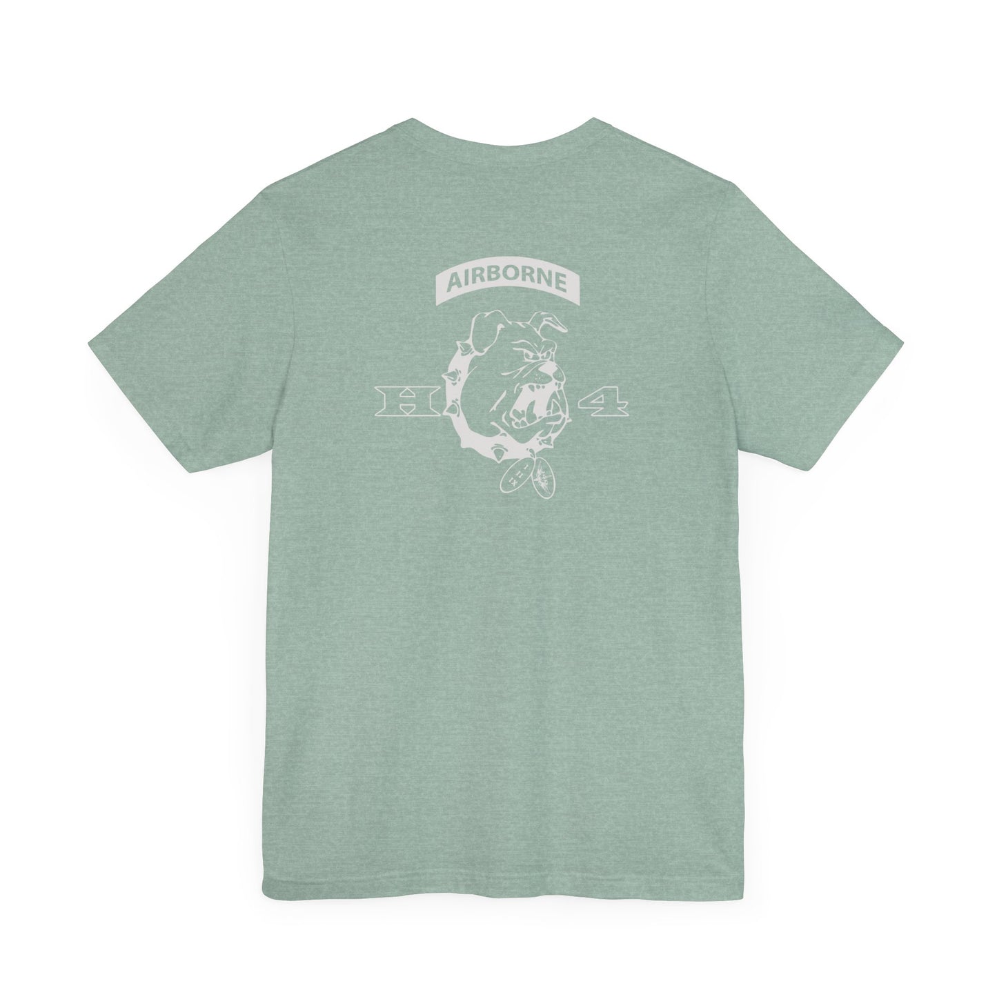 H/4 Bulldogs white logo on Front/Back Unisex Jersey Short Sleeve Tee