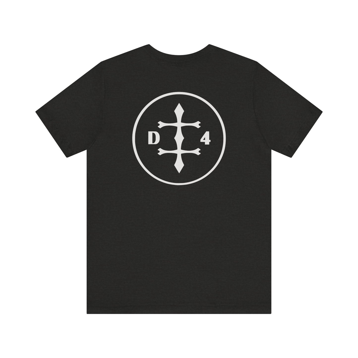 D/4 silver logo on Front/Back Unisex Jersey Short Sleeve Tee
