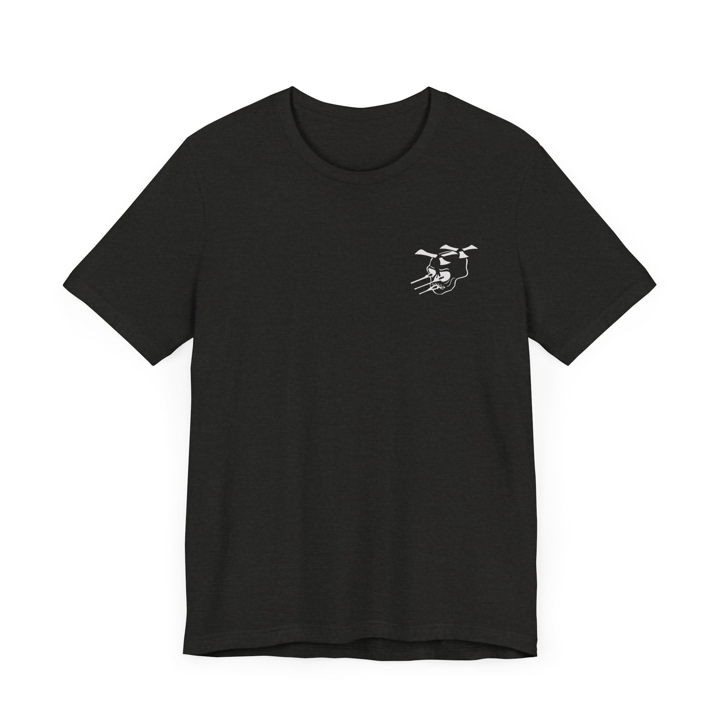 Guns A Go=Go silver logo on Front/Back Unisex Jersey Short Sleeve Tee