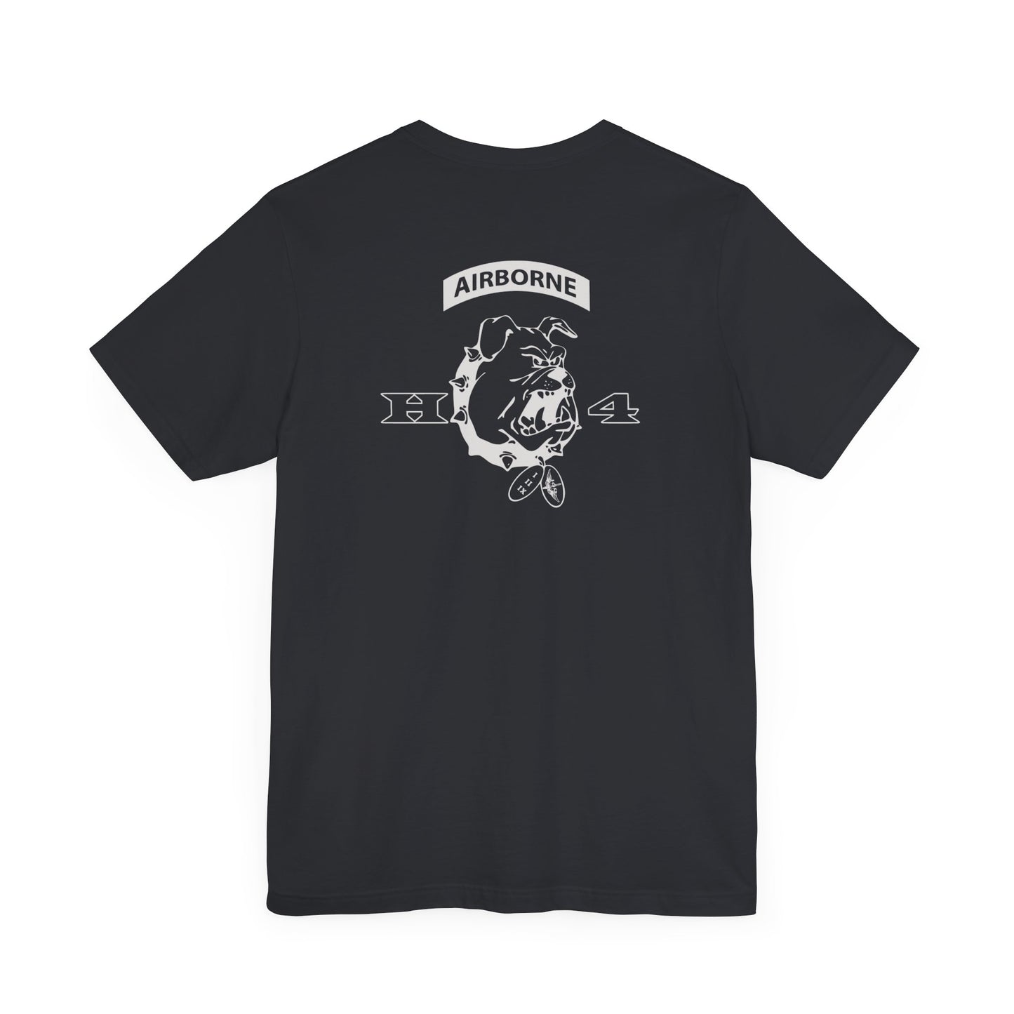 H/4 Bulldogs white logo on Front/Back Unisex Jersey Short Sleeve Tee