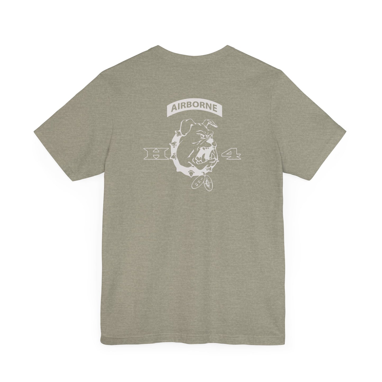 H/4 Bulldogs white logo on Front/Back Unisex Jersey Short Sleeve Tee
