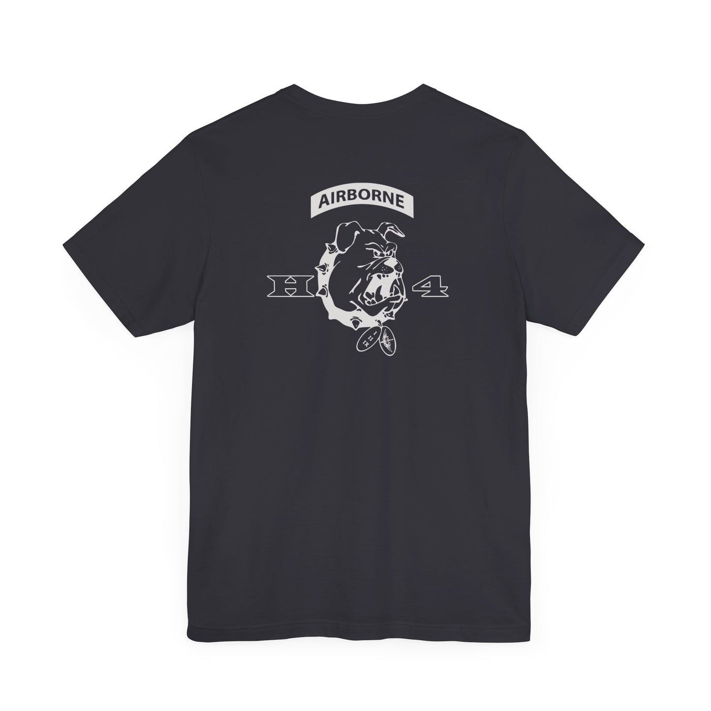 H/4 Bulldogs white logo on Front/Back Unisex Jersey Short Sleeve Tee
