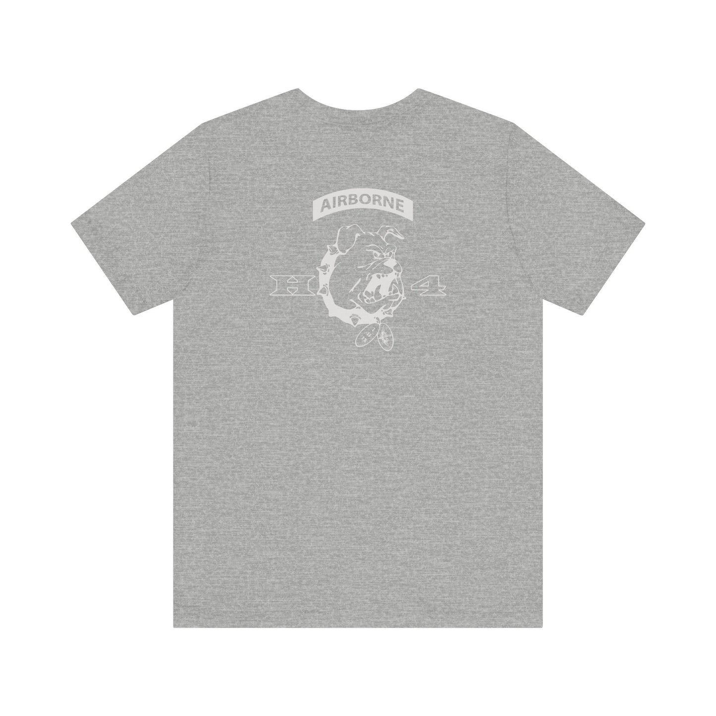 H/4 Bulldogs white logo on Front/Back Unisex Jersey Short Sleeve Tee