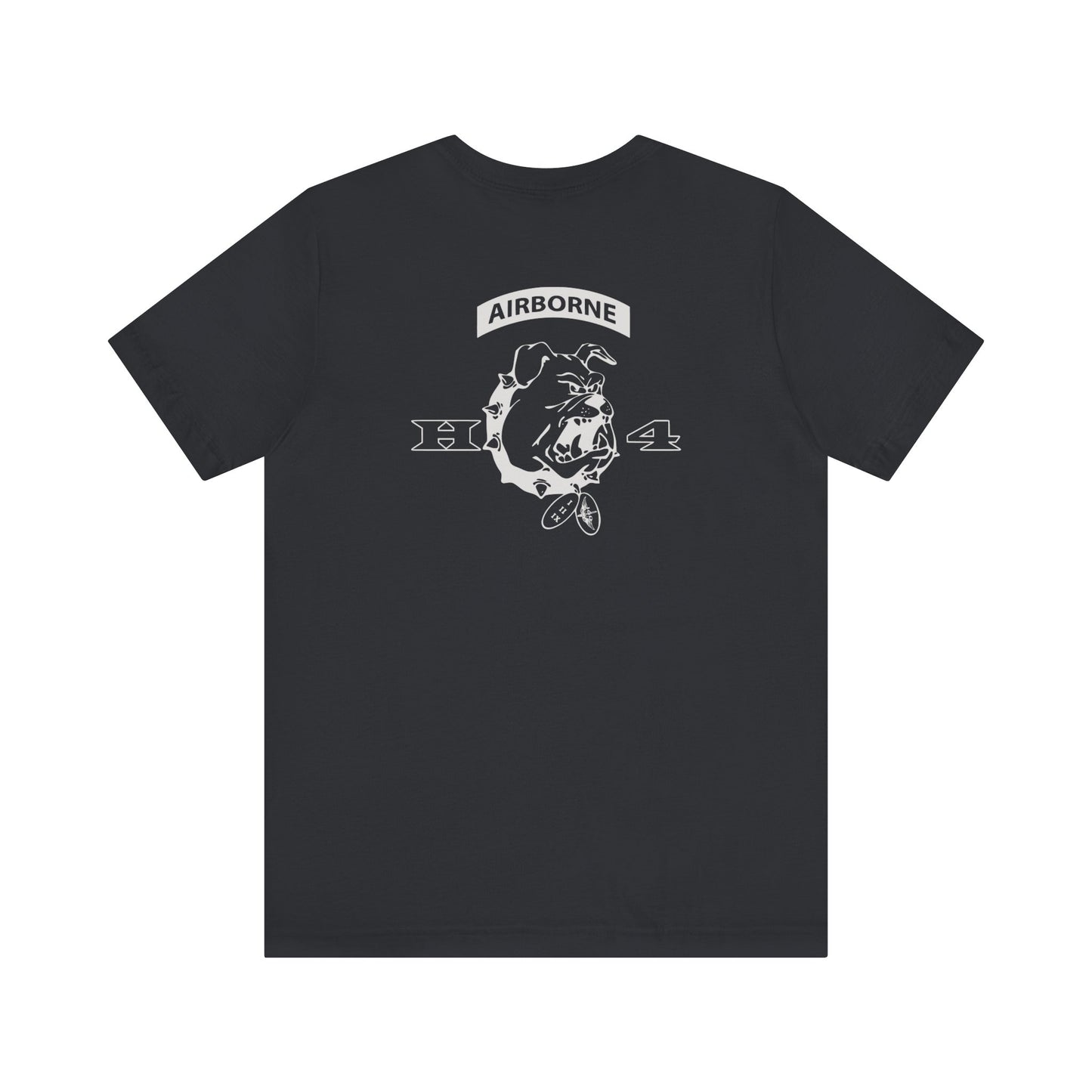 H/4 Bulldogs white logo on Front/Back Unisex Jersey Short Sleeve Tee