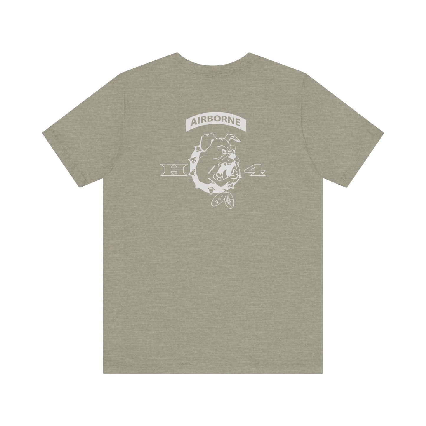 H/4 Bulldogs white logo on Front/Back Unisex Jersey Short Sleeve Tee