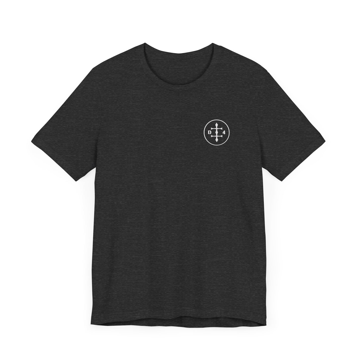 D/4 silver logo on Front/Back Unisex Jersey Short Sleeve Tee