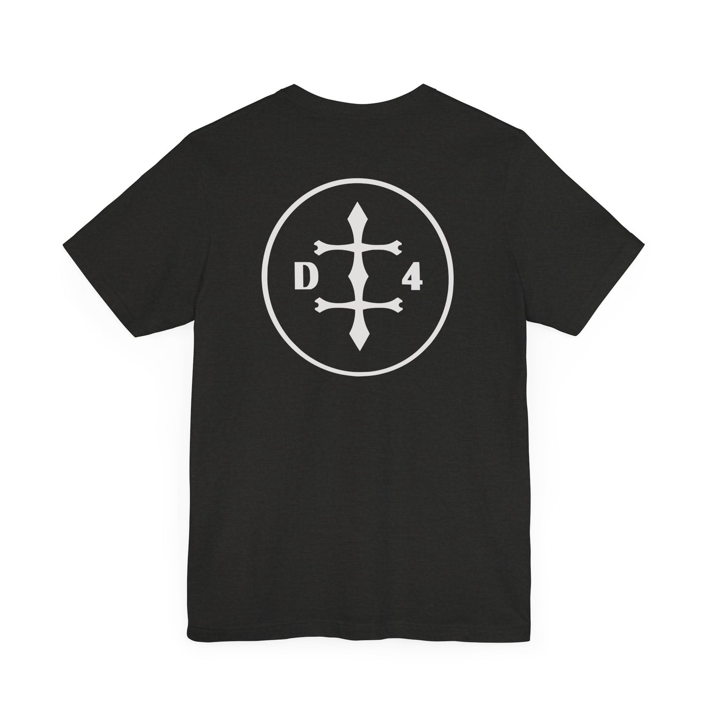 D/4 silver logo on Front/Back Unisex Jersey Short Sleeve Tee