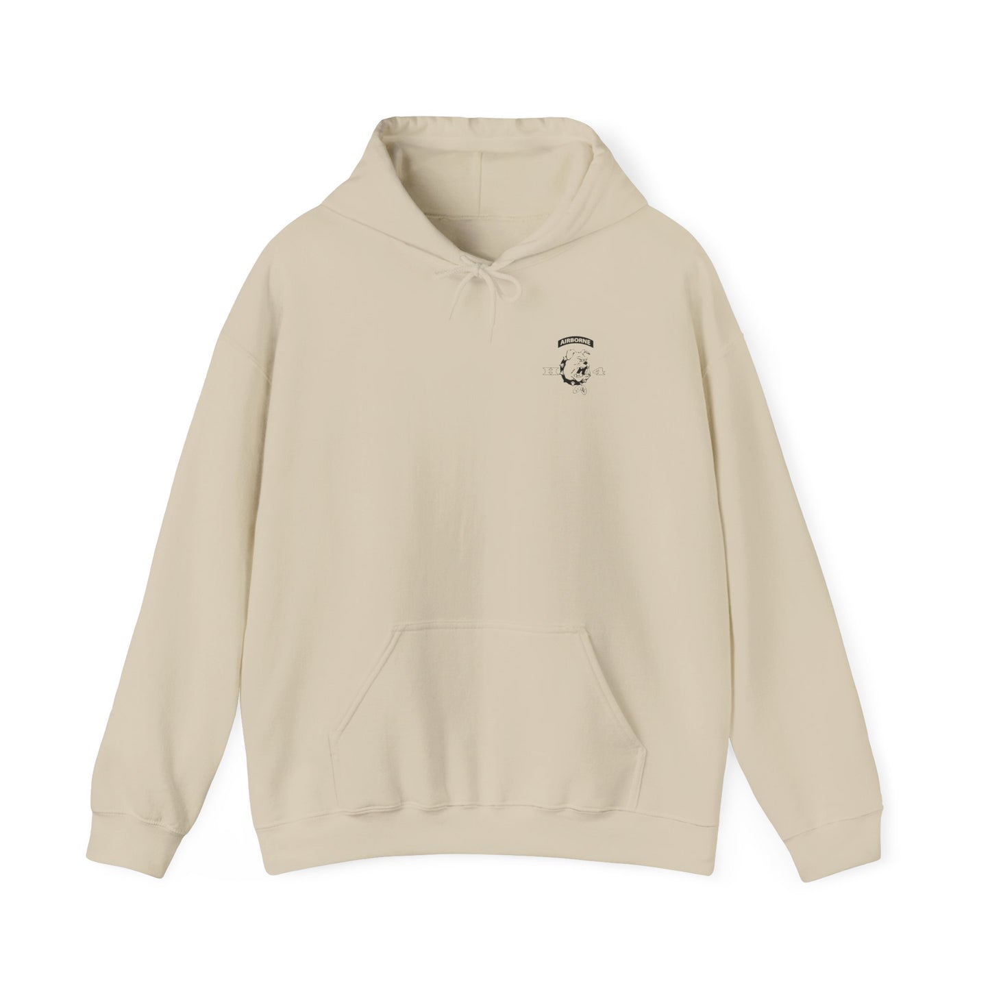 H/4  Bulldog Logo front and back  Unisex Heavy Blend™ Hooded Sweatshirt