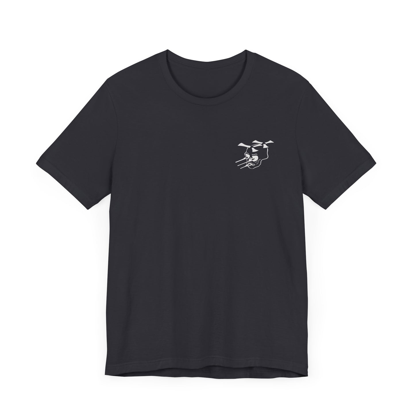 Guns A Go=Go silver logo on Front/Back Unisex Jersey Short Sleeve Tee