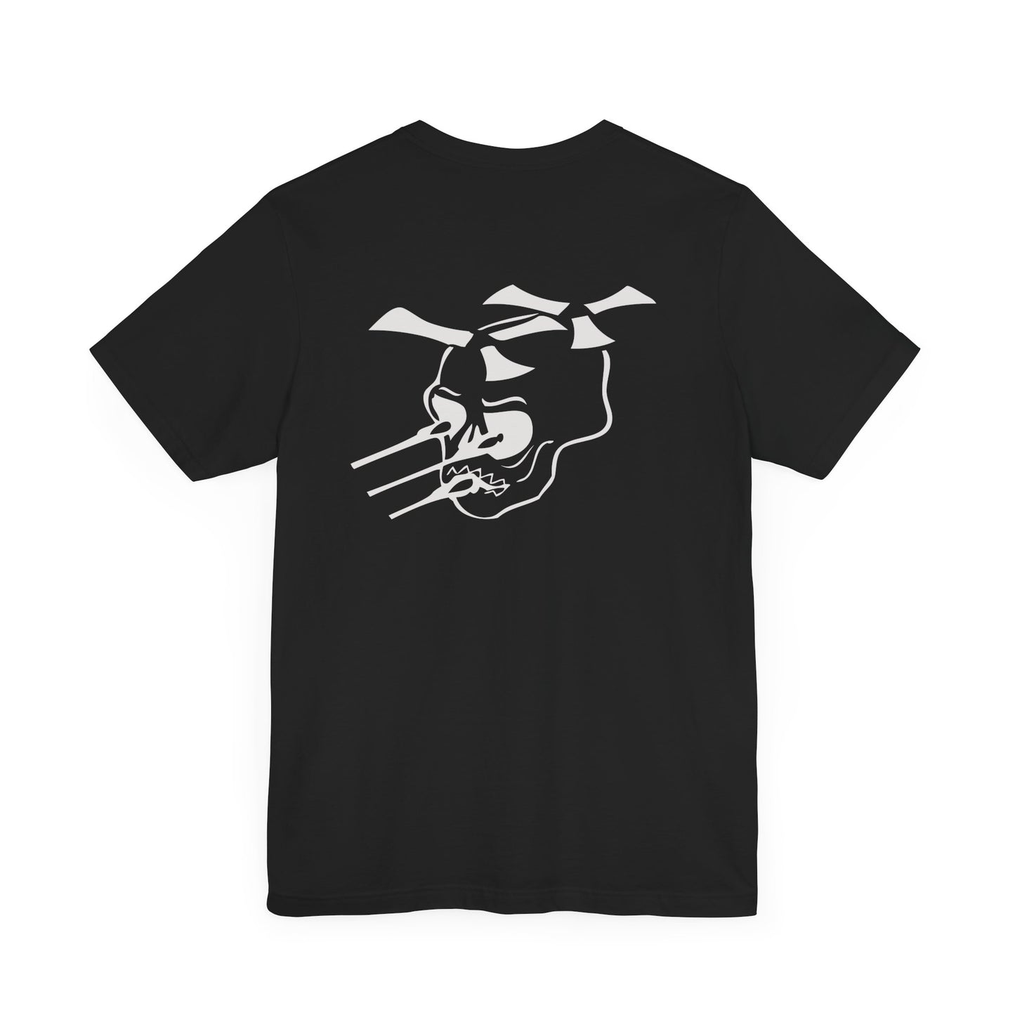 Guns A Go=Go silver logo on Front/Back Unisex Jersey Short Sleeve Tee