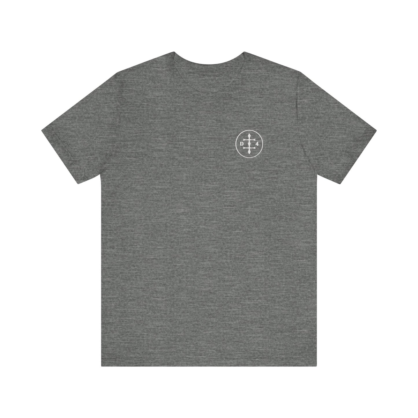 D/4 silver logo on Front/Back Unisex Jersey Short Sleeve Tee