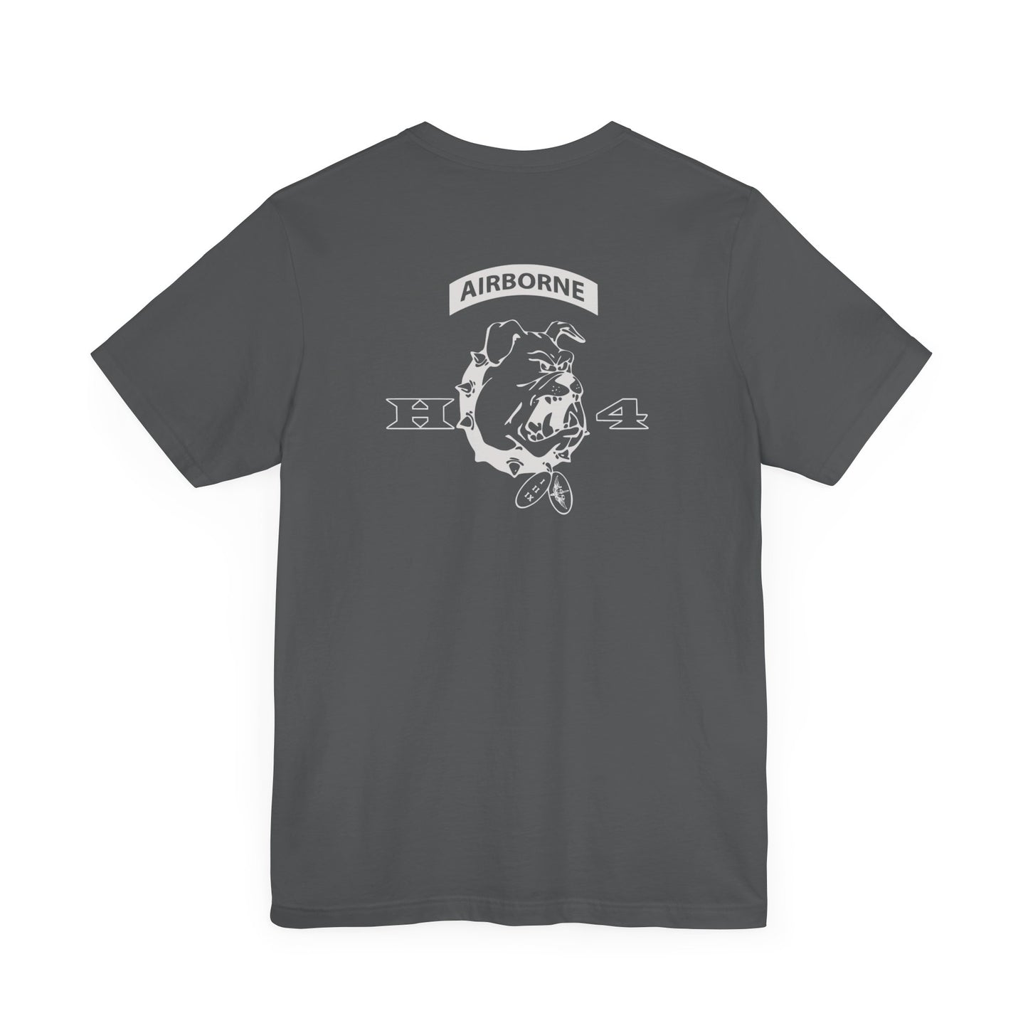 H/4 Bulldogs white logo on Front/Back Unisex Jersey Short Sleeve Tee