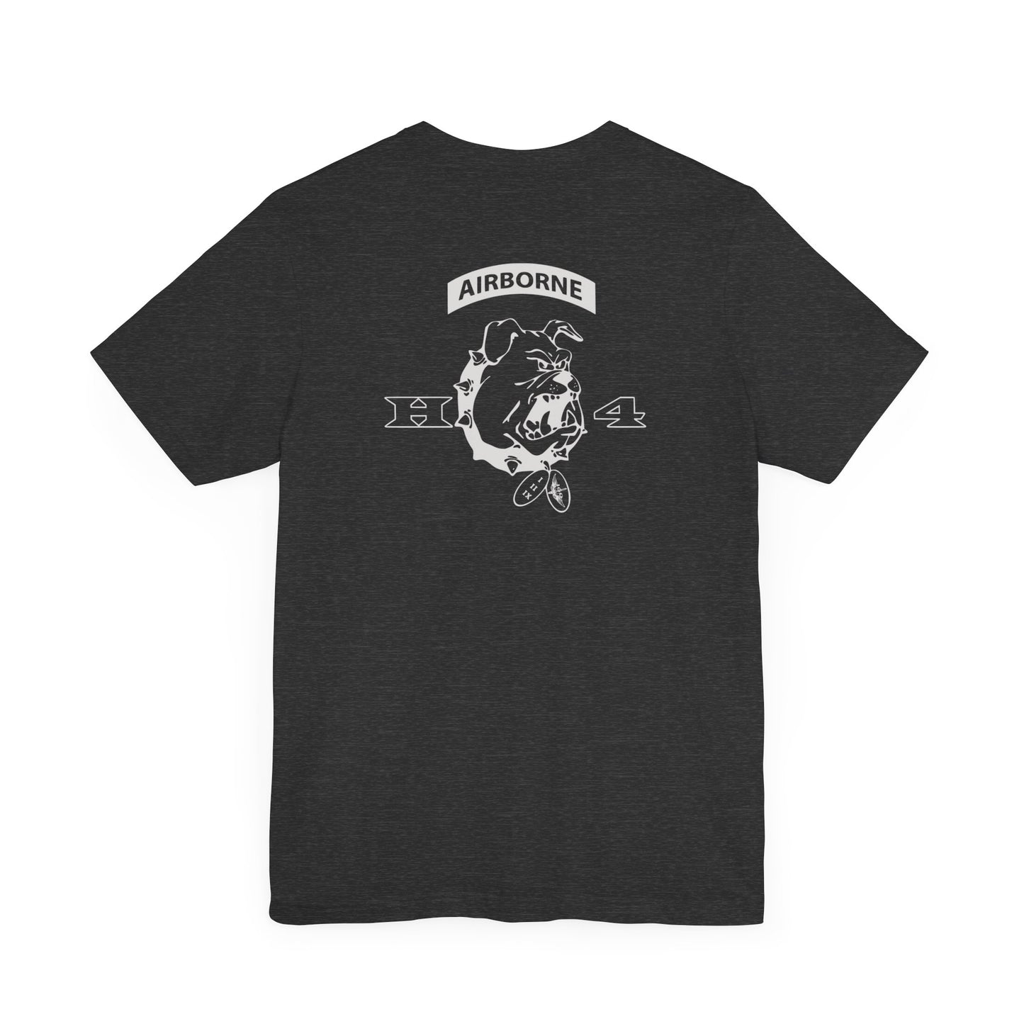 H/4 Bulldogs white logo on Front/Back Unisex Jersey Short Sleeve Tee