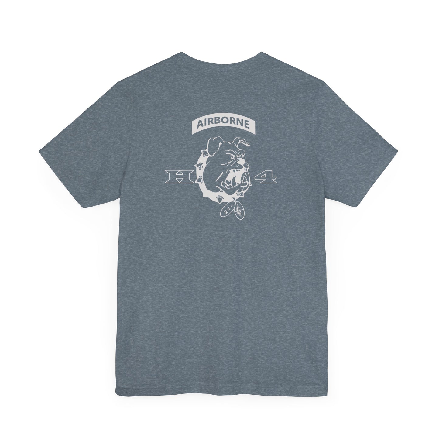 H/4 Bulldogs white logo on Front/Back Unisex Jersey Short Sleeve Tee
