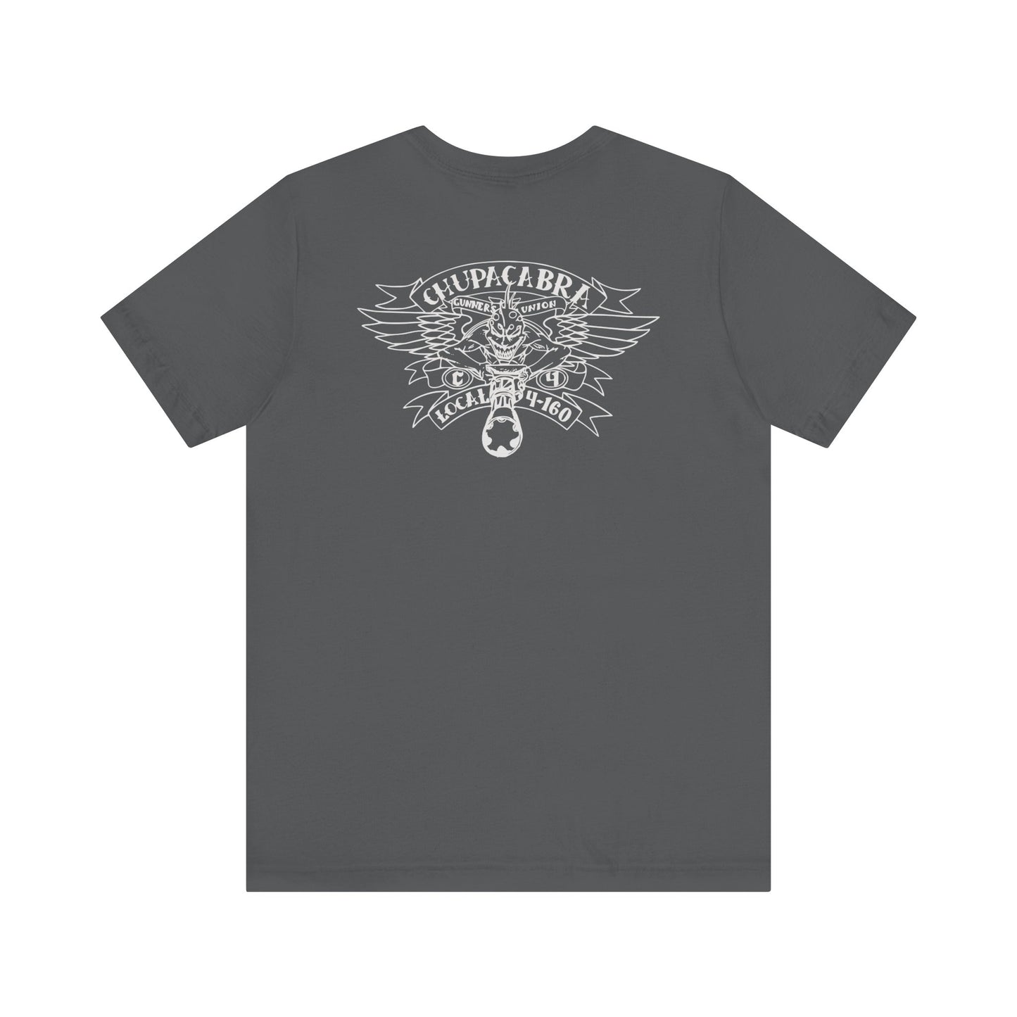 1st FLT Gunners Union silver logo on Front/Back Unisex Jersey Short Sleeve Tee