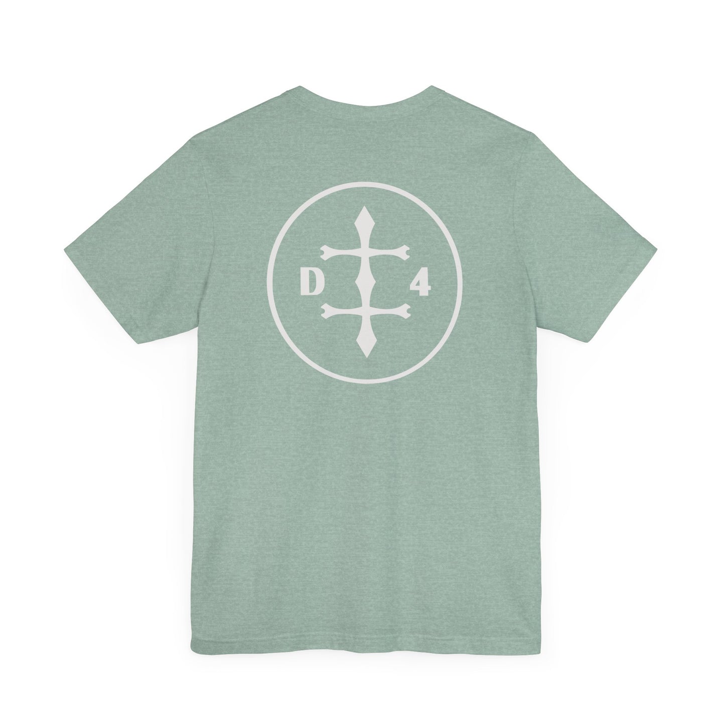 D/4 silver logo on Front/Back Unisex Jersey Short Sleeve Tee
